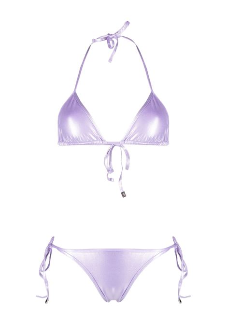 Set bikini con effetto metallizzato in lilla - donna THE ATTICO | 233WBB11PA32287