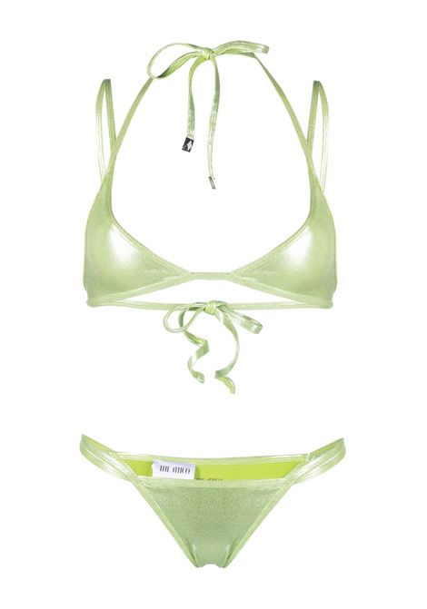 Set bikini con effetto metallizzato in verde - donna THE ATTICO | 233WBB62PA32016