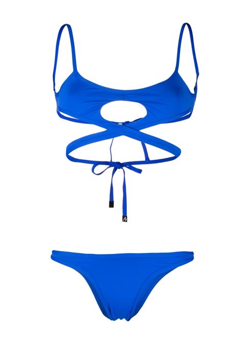 Blue cut-out wraparound bikini - women THE ATTICO | 233WBB67PA21015