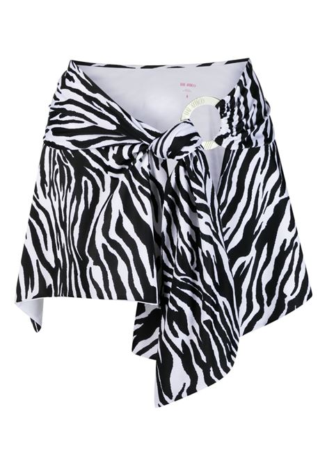 White and black zebra print mini skirt - women THE ATTICO | 233WBB75PA14020