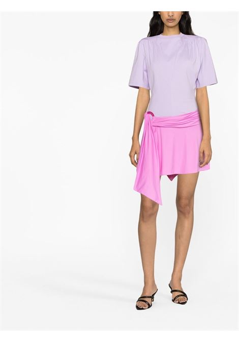 Pink asymmetric mini skirt - women THE ATTICO | 233WBB75PA15266