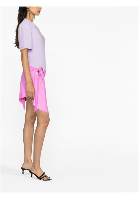 Pink asymmetric mini skirt - women THE ATTICO | 233WBB75PA15266
