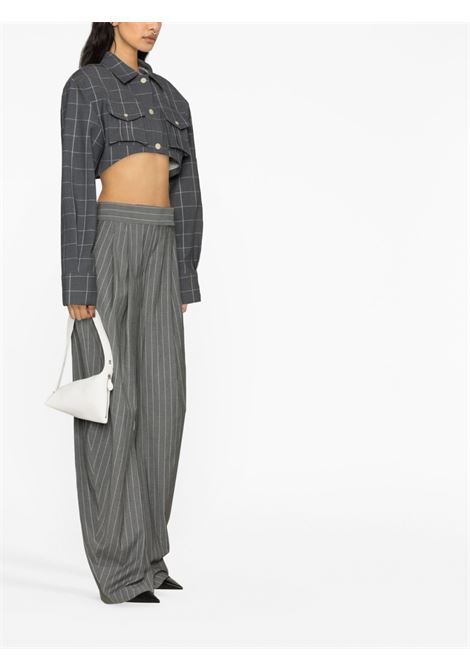 Grey Pavlle checked cropped jacket - women THE MANNEI | PAVLLEGRY