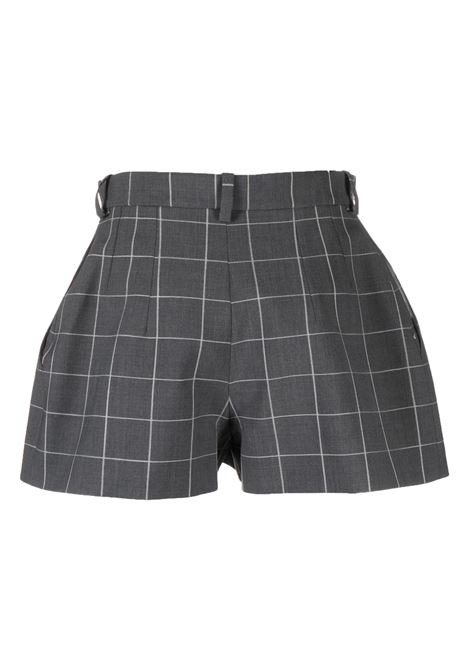 Grey check-pattern mini shorts - women THE MANNEI | PAVLLESHORTSGRY
