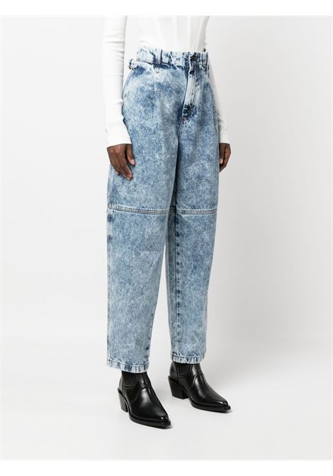 Light blue high-waisted Shobak jeans - women THE MANNEI | SHOBAKJEANSBL