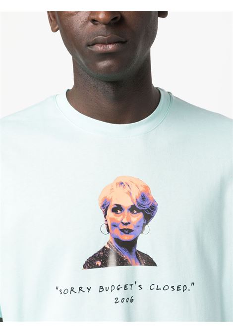 Light blue graphic-print T-shirt - unisex THROWBACK | DVTBUDGETCIELO