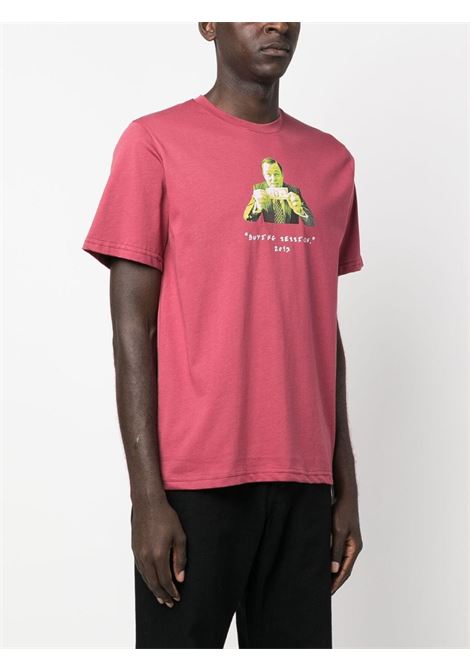 Pink graphic-print T-shirt - unisex THROWBACK | DVTBUYINGLAPILLO