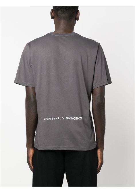 Grey graphic-print T-shirt - unisex THROWBACK | DVTDEADLINEANTRACITE