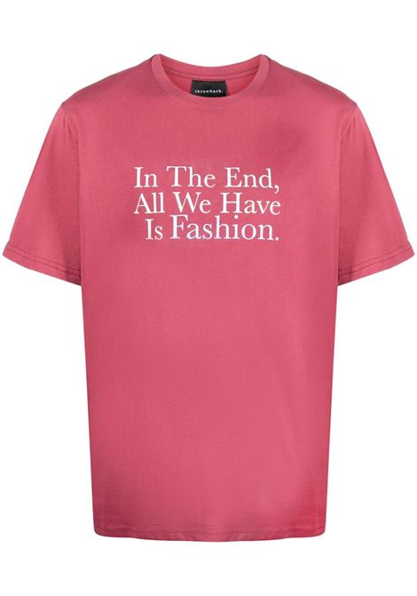 Pink graphic-print T-shirt - unisex THROWBACK | DVTFASHIONLAPILLO