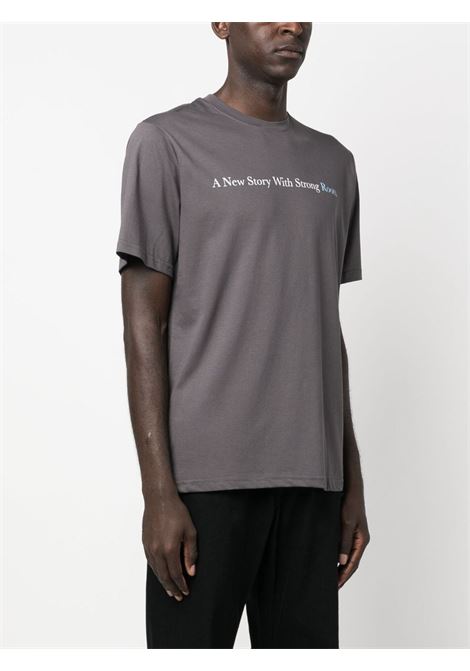 T-shirt con stampa grafica in grigio - unisex THROWBACK | DVTROOTSANTRACITE