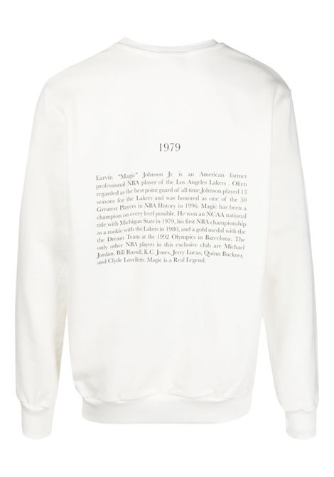 White graphic-print sweatshirt - men  THROWBACK | TBNMAGICWHT