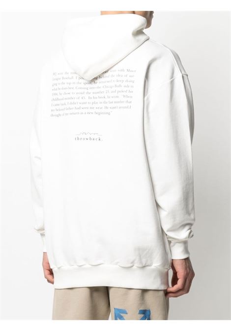 White graphic-print sweatshirt - men  THROWBACK | TBSGOATWHT