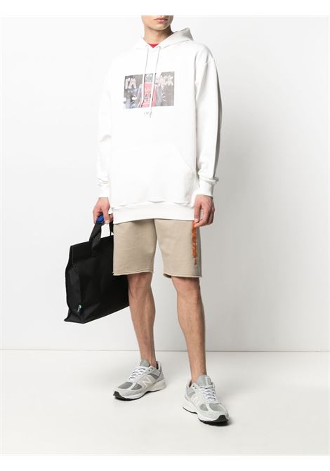 White graphic-print sweatshirt - men  THROWBACK | TBSGOATWHT