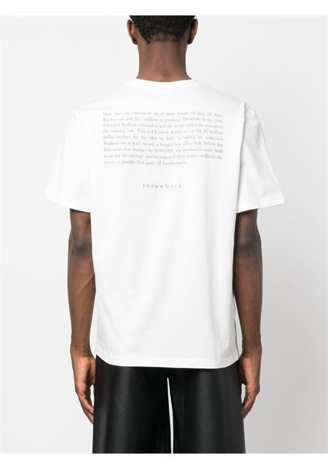 White graphic-print T-shirt - men  THROWBACK | TBTBALBOAWHT