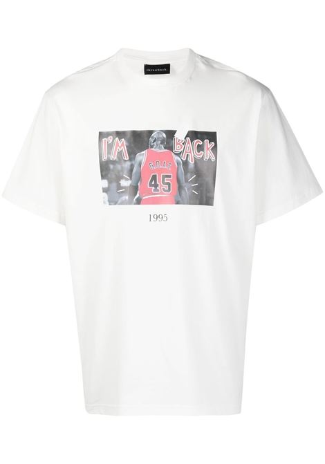 T-shirt con stampa grafica in bianco - uomo THROWBACK | TBTGOATWHT