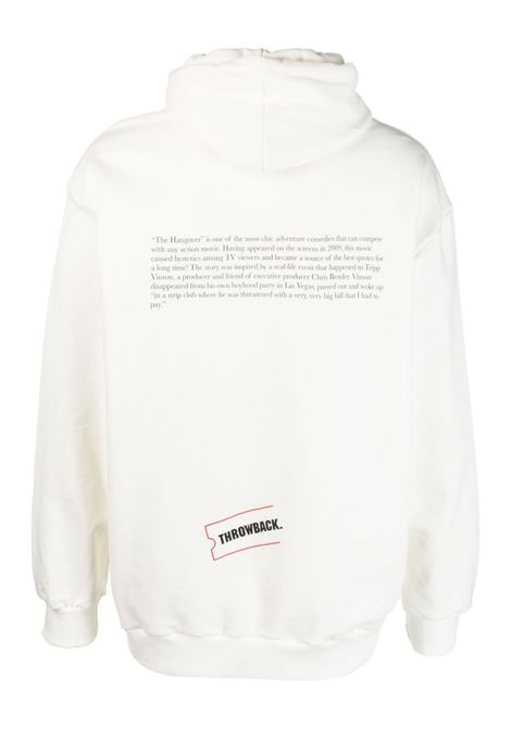 White graphic-print sweatshirt - men  THROWBACK | TCSHANGOVERWHT