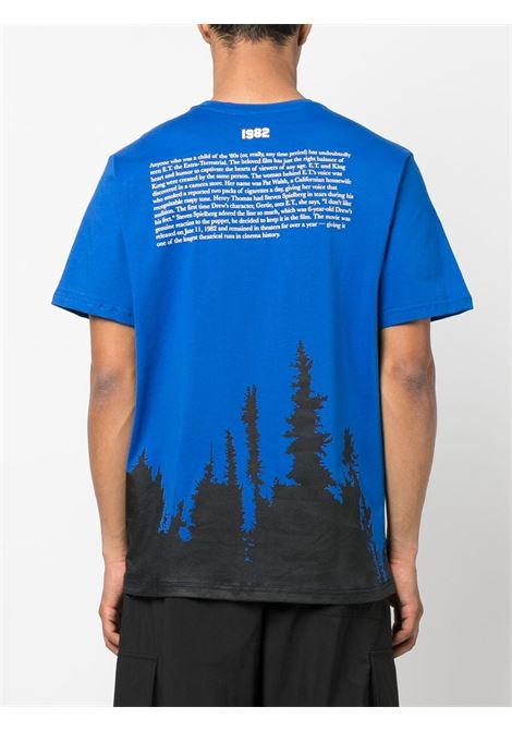 T-shirt con stampa grafica in blu - uomo THROWBACK | TCTETBL