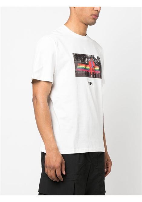 T-shirt con stampa grafica in bianco - uomo THROWBACK | TCTFORRESTWHT