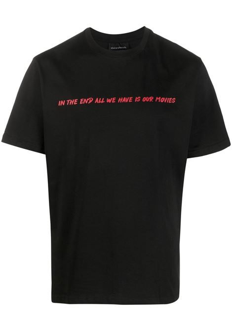T-shirt con stampa grafica in nero - uomo THROWBACK | TCTVHSBLK