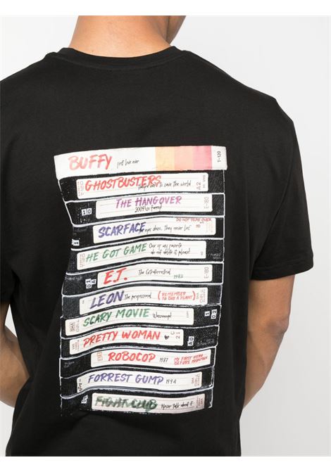T-shirt con stampa grafica in nero - uomo THROWBACK | TCTVHSBLK