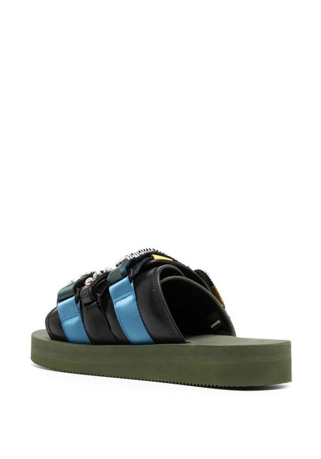 Slides with flat rubber sole in green - unisex TOGA X SUICOKE | OG056CABTOGOLV