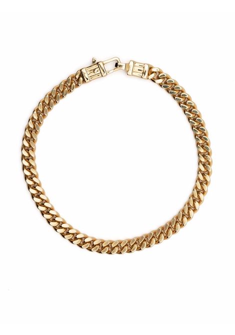 Gold curb L bracelet - unisex TOM WOOD | B13052CBL01S9259K