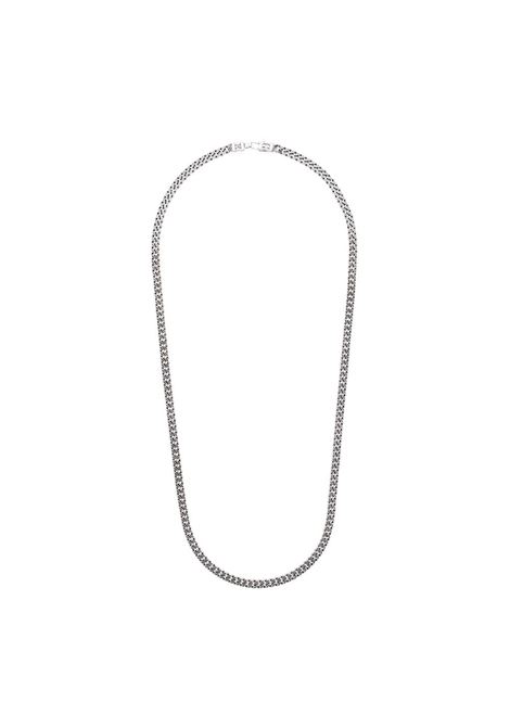 Silver-tone metallic sterling silver curb chain - unisex TOM WOOD | N13029CCM01S925