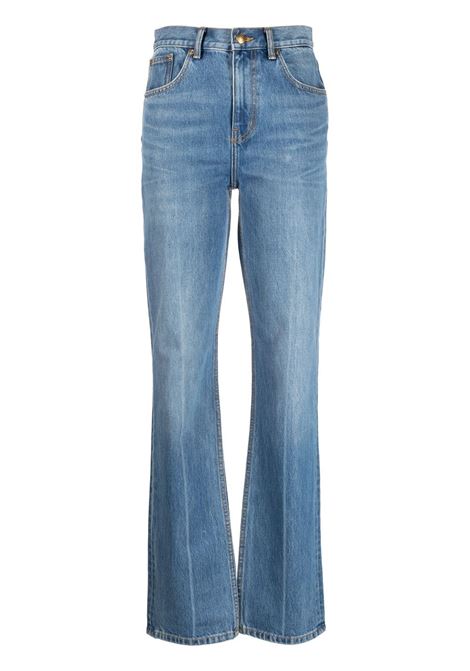 Blue mid-rise straight-leg jeans - women  TORY BURCH | 147338415