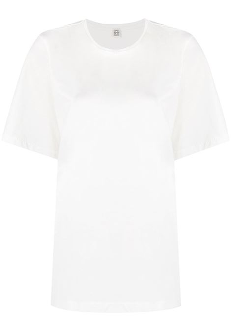 T-shirt a girocollo in bianco - donna TOTEME | 211472770110
