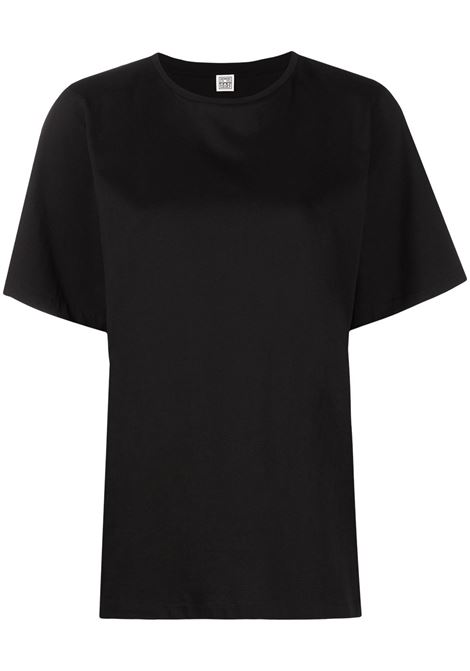 T-shirt a girocollo in nero - donna TOTEME | 211472770200