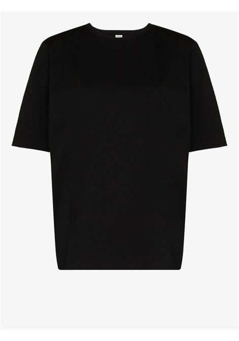 T-shirt a girocollo in nero - donna TOTEME | 211472770200