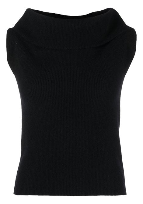 Black off-shoulder short-sleeved top - women TOTEME | 2315132325200