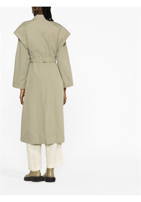 Beige layered trench coat with belt - women  TOTEME | 2321041239633