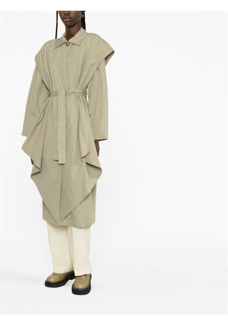 Beige layered trench coat with belt - women  TOTEME | 2321041239633