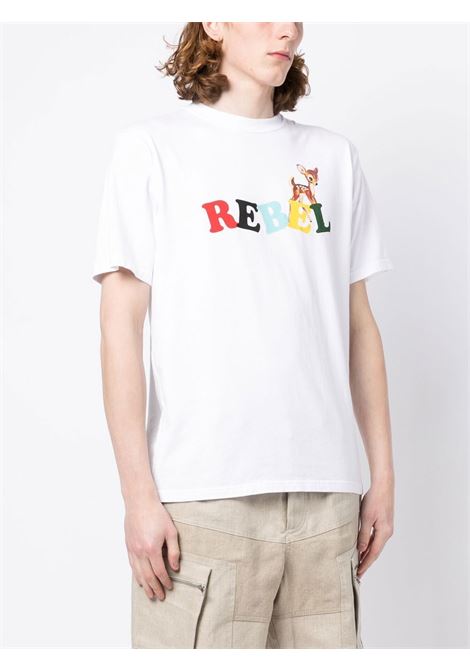 T-shirt con stampa grafica in bianco - uomo UNDERCOVER | UC1C3814WHT
