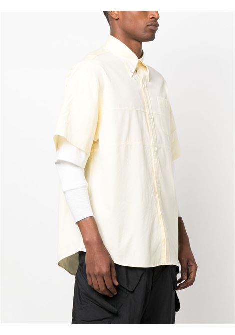 Yellow oversized layered-sleeve shirt - men UNDERCOVER | UC1C4408YLLW