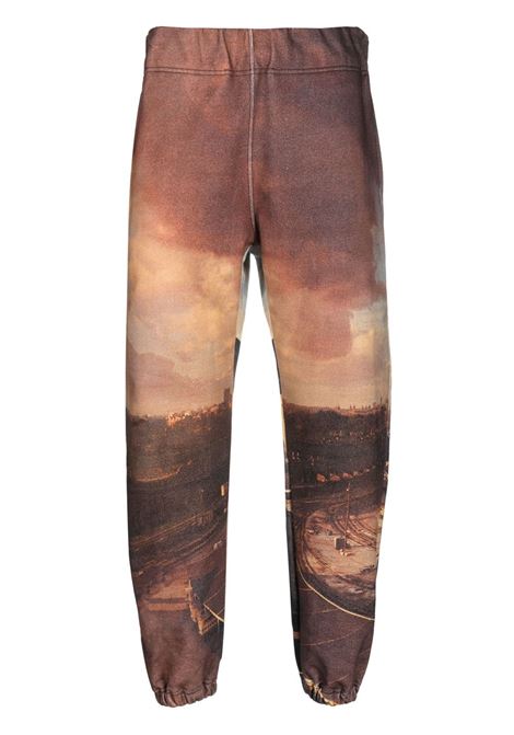 Pantaloni con stampa grafica multicolore - uomo UNDERCOVER | UC1C4507BLKBS