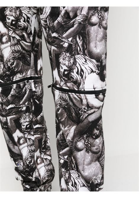 Multicolored graphic-print trousers - men UNDERCOVER | UC1C4508BLKBS