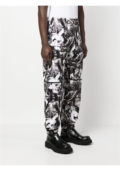 Pantaloni con stampa grafica multicolore - uomo UNDERCOVER | UC1C4508BLKBS