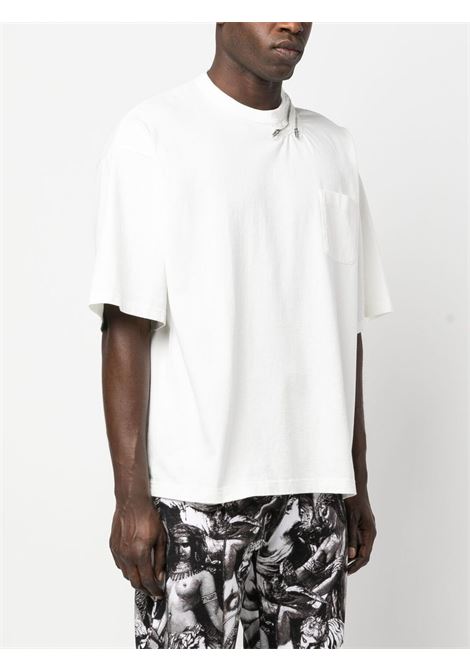 White zip-detail crew-neck t-shirt - men UNDERCOVER | UC1C4801WHT