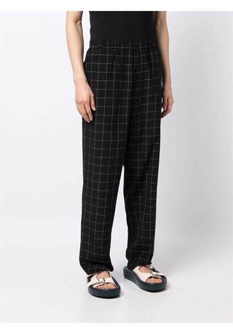 Black check-pattern trousers - men UNDERCOVER | US1C4501BLKCK