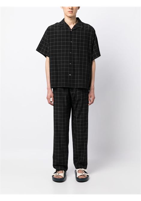 Black check-pattern trousers - men UNDERCOVER | US1C4501BLKCK