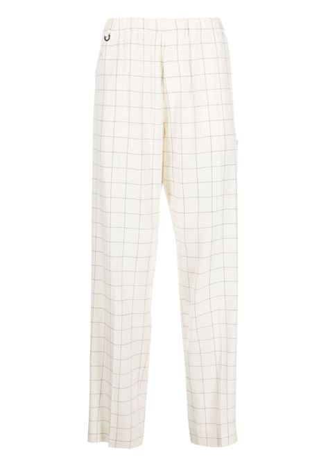 Pantaloni a quadri in bianco - uomo UNDERCOVER | US1C4501IVRYCK