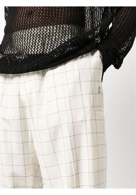 White check-pattern trousers - men UNDERCOVER | US1C4501IVRYCK