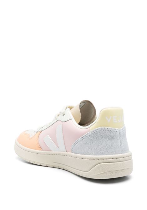 Sneakers V-10 in bianco e rosa - donna VEJA | VX0203199AMLT