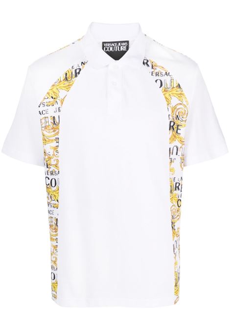 White panelled polo shirt - men VERSACE JEANS COUTURE | 74GAG613JS149G03