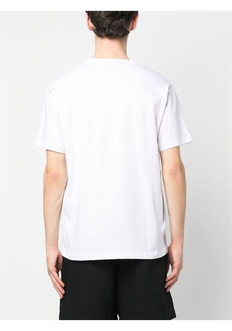 T-shirt con stampa in bianco e oro - uomo VERSACE JEANS COUTURE | 74GAHT05CJ00TG03