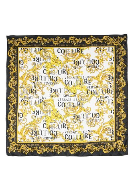 White, black and gold logo-print panelled shirt - men VERSACE JEANS COUTURE | 74HA7H02ZG151G03