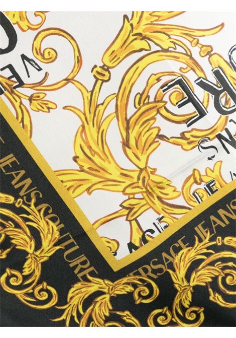 Foulard stampa fantasia barocca in nero,oro e bianco - uomo VERSACE JEANS COUTURE | 74HA7H02ZG151G03