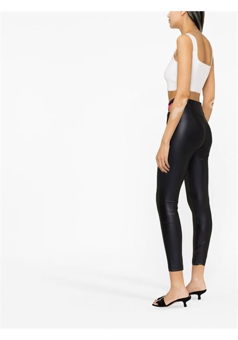 Black buckle-detail cut-out leggings - women VERSACE JEANS COUTURE | 74HAC1A1J0062899